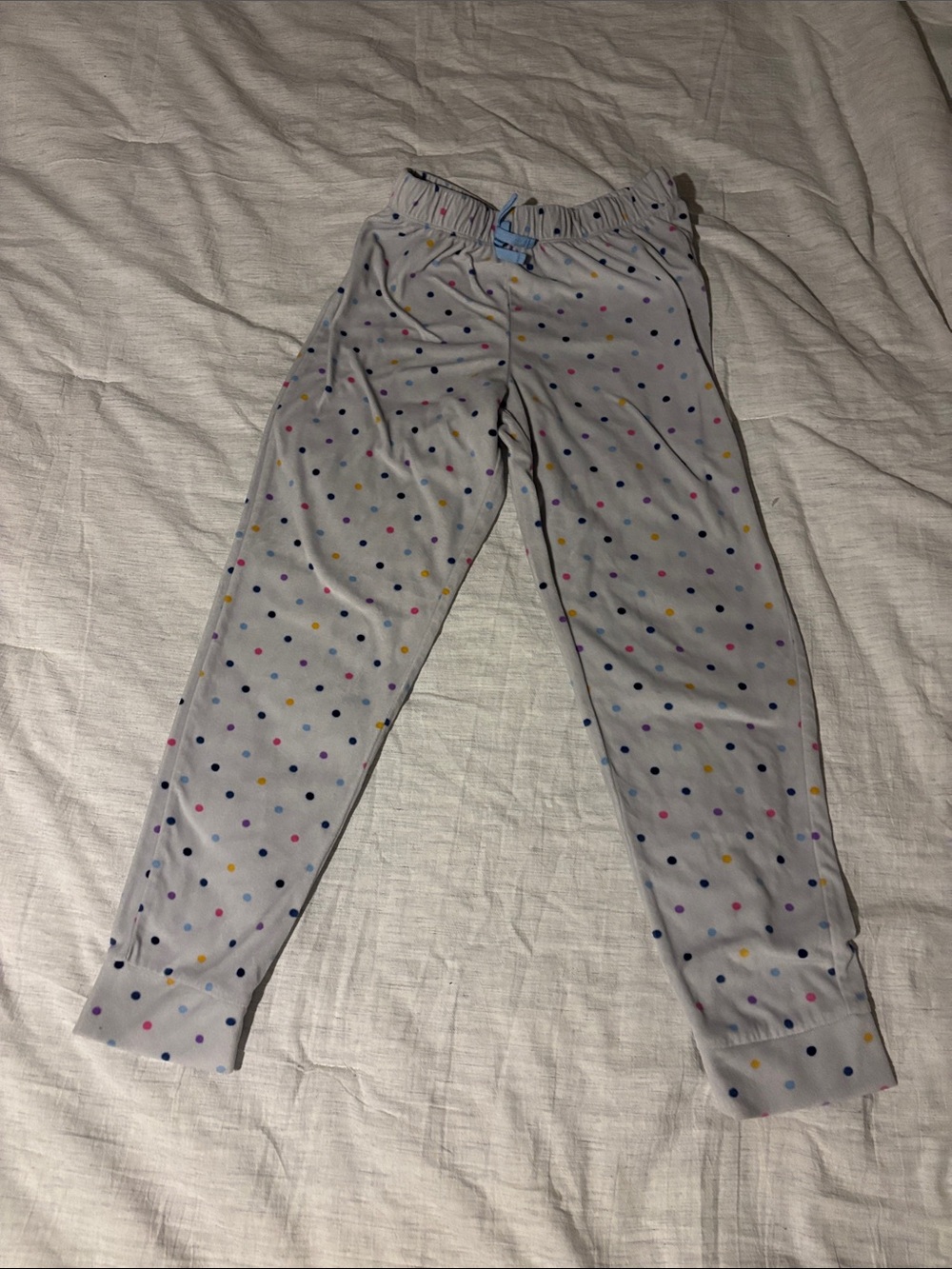 Wonder Nation Light Gray Polka Dot Pajama Pants